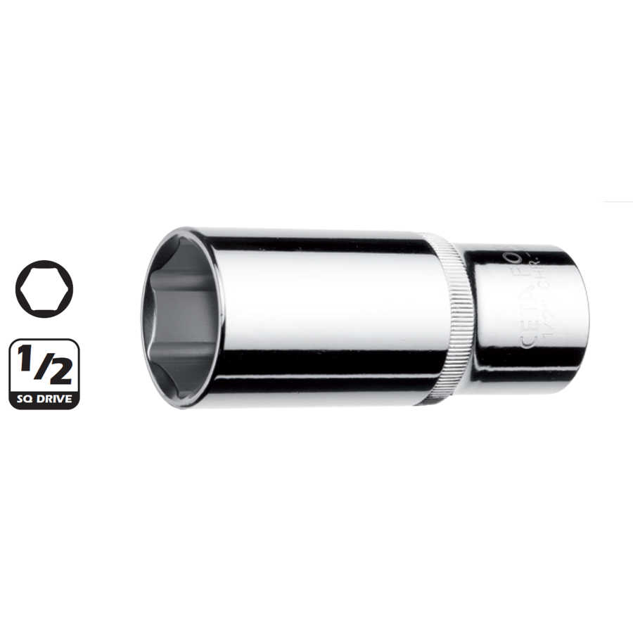 1/2"6 Köşe Derin Lokma Anahtar-13Mm C24-H13 - 1