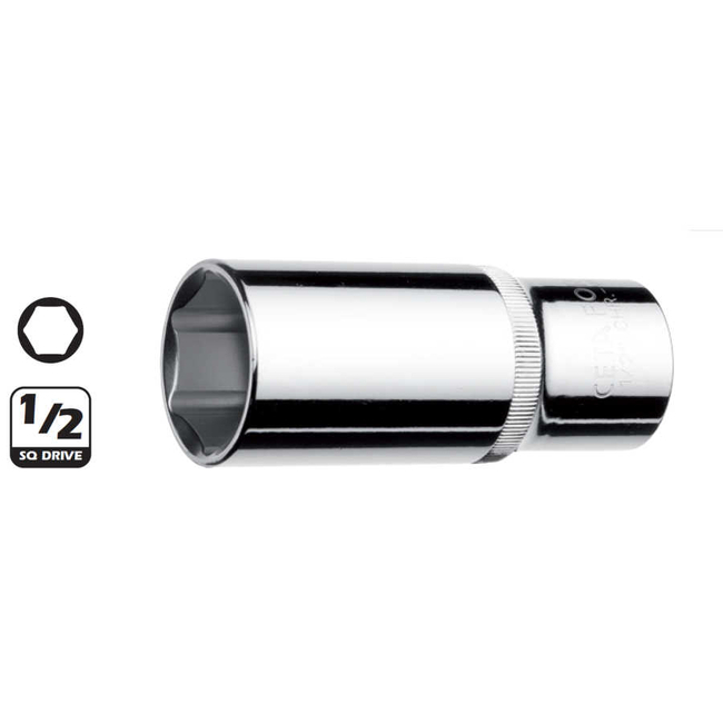 1/2"6 Köşe Derin Lokma Anahtar-13Mm C24-H13 - 2