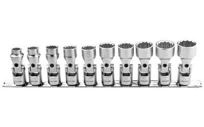10 Pc.3/8"12 Köşe Mafsallı Lokma Anahtar Tk. - 1