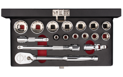 17 Pc.3/8"12 Köşe Lokma Takımı-Sae (Metal Kutu) - 1