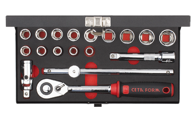 18 Pc.1/2"6 Köşe Lokma Tk./Metal Çantalı - 1