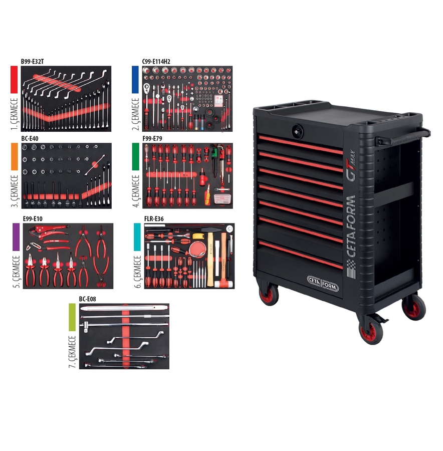 319 Pc.Mb Mekanik Otomotiv Alet Seti+A01M-08 - 1