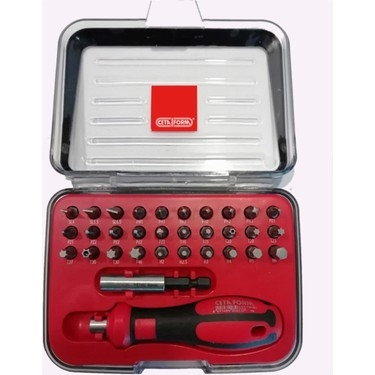 32 Pc.Bits Tornavida Tk./Metal Kutulu - 1