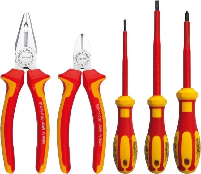 CETA FORM - 5 Pc.1000V Pense-Tornavida Seti-Düz/Ph CETA FORM - 5 Pc.1000V Pense-Tornavida Seti-Düz/Ph