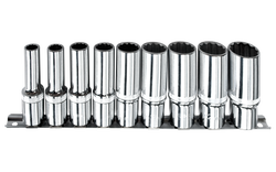9 Pc.1/2''12 Köşe Derin Lokma Anahtar Tk./Raylı - 7