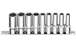 9 Pc.1/2''6 Köşe Derin Lokma Anahtar Tk./Raylı - 4