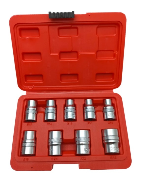 Arm 9 Parça Lokma Set Star Torx Dişi 1/2 - 1