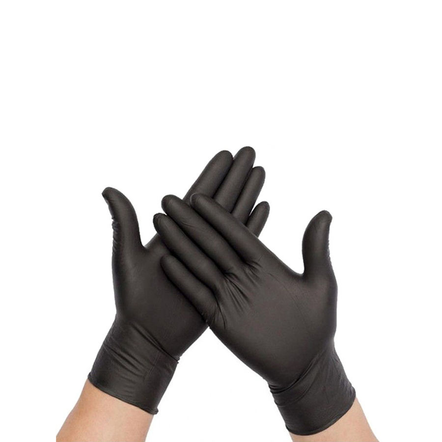 Aypek Hibrit Nitril Siyah Eldiven Pudrasız 100 Adet Ultra Soft Small - 2