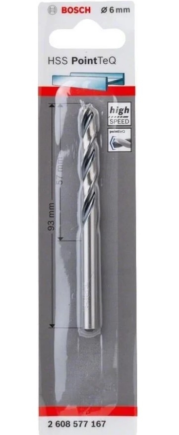 Bosch HSS 6 mm 1'li PointeQ Metal Matkap Ucu 2608577167 - 1
