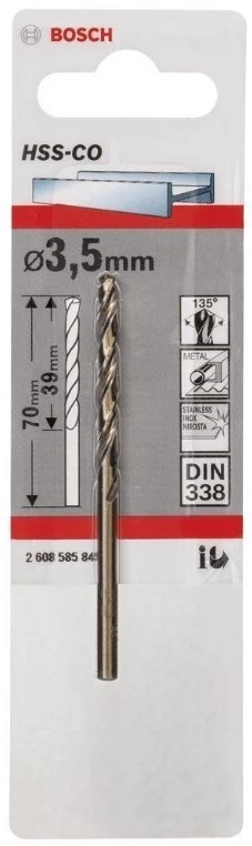 Bosch HSS-CO Kobaltlı Matkap Ucu 3,5*70 MM - 2
