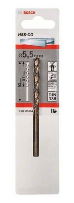 Bosch HSS-CO Metal Matkap Ucu 5,5*93 MM - Thumbnail