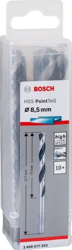 Bosch HSS PointeQ 8,5 mm 10'lu Metal Matkap Ucu 2608577253 - 1