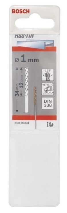 Bosch HSS-TIN Matkap Ucu 1*34MM - 2
