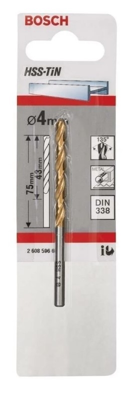 Bosch HSS-TIN Matkap Ucu 4*75 MM - 2