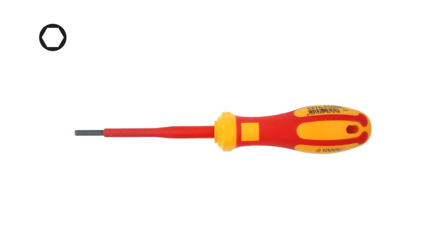 C-Plus 1000V Allen Uçlu Tornavida /Vde-6X100Mm - 1