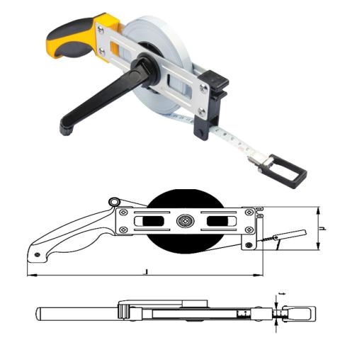 CETA FORM - C-Pro Arazi Metresi (Çelik Şerit)-50 Mx13Mm
