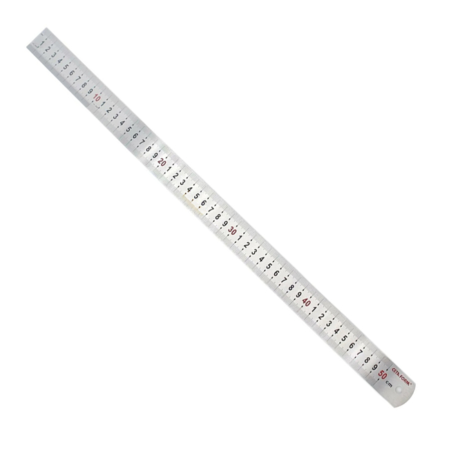 Çelik Cetvel (Paslanmaz Çelik)-50 Cm