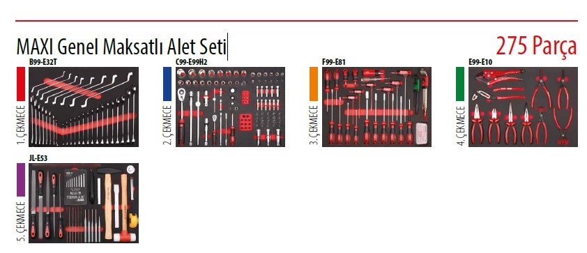 Ceta Form Maxı Genel Maksatlı Alet Seti 275 Parça 6 Çekmece - 3