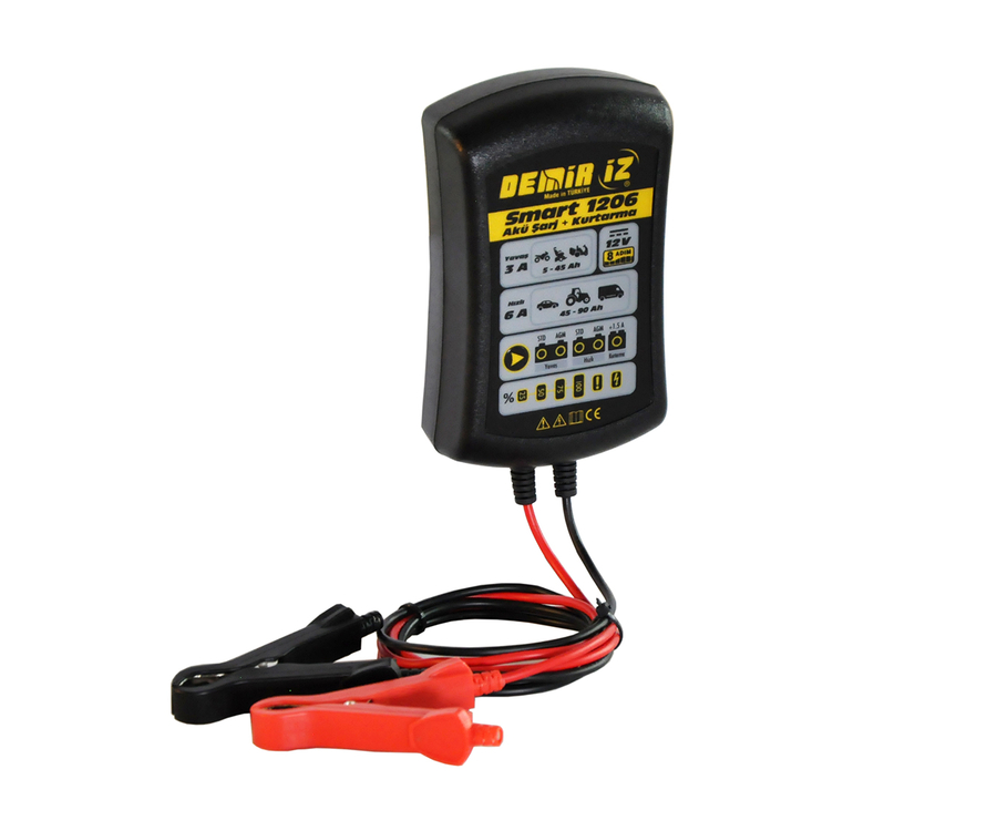 DEMİRİZ 12 V 6 A Switch Mode Tam Otomatik Akü Şarj + Kurtarma Cihazı - 1