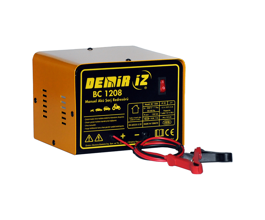 DEMİRİZ 12 V 8 A Manuel Akü Şarj Redresörü (Çıkış Sigortalı) - 1