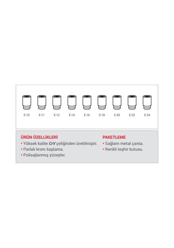 Dht 1/2 Star Torx Lokma Takımı 9 Parça D02128309 - 2