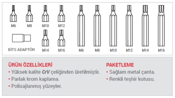 DHT 13 Parça Spline Power Bits Set - 2