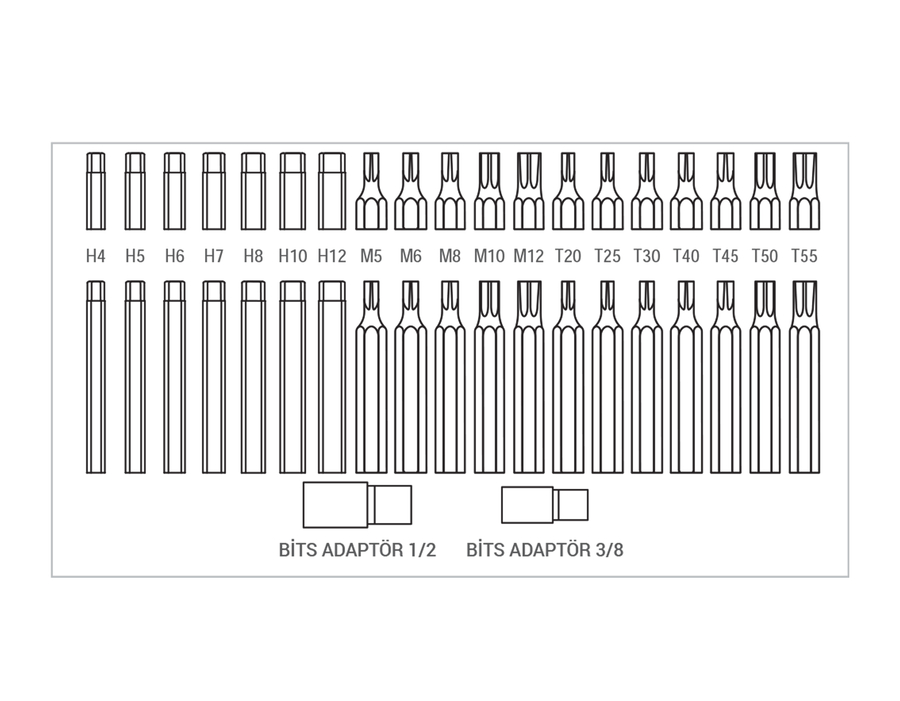 DHT 40 Parça Bits Set D02271040 - 2