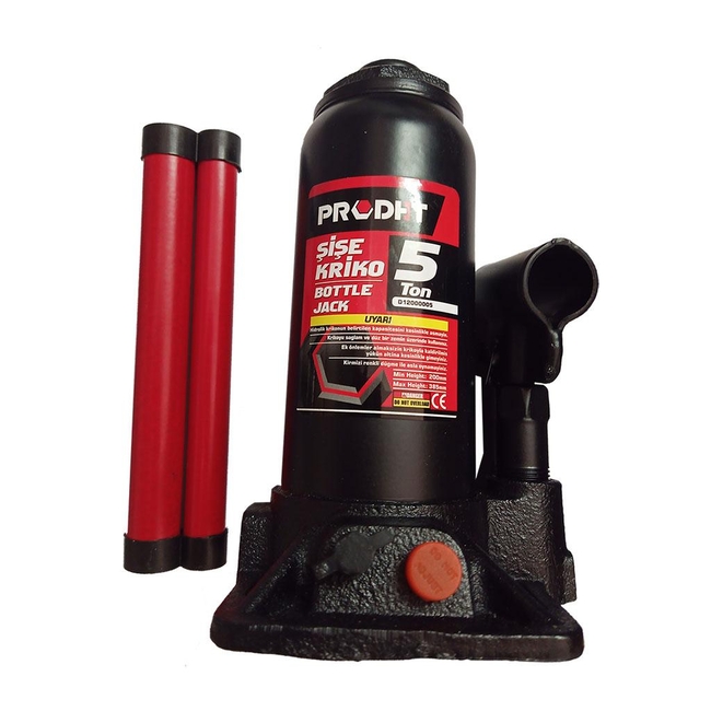 DHT - DHT D12000005 5 Ton Şişe Kriko – Ağır Yükler İçin Güçlü ve Dayanıklı Kriko