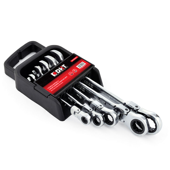 DHT - Dht 5'li Mafsallı Cırcırlı Kombine Anahtar Takımı D01059005