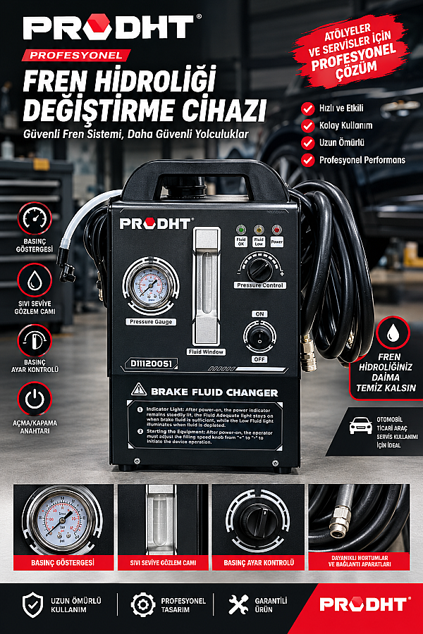DHT D11120061 Fren Hava Alma ve Yağ Değişim Cihazı - 1