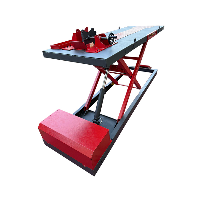 DORF - DORF 1 Ton Hidrolik Elektrikli Otomatik Kilitli Motosiklet Lifti Kırmızı