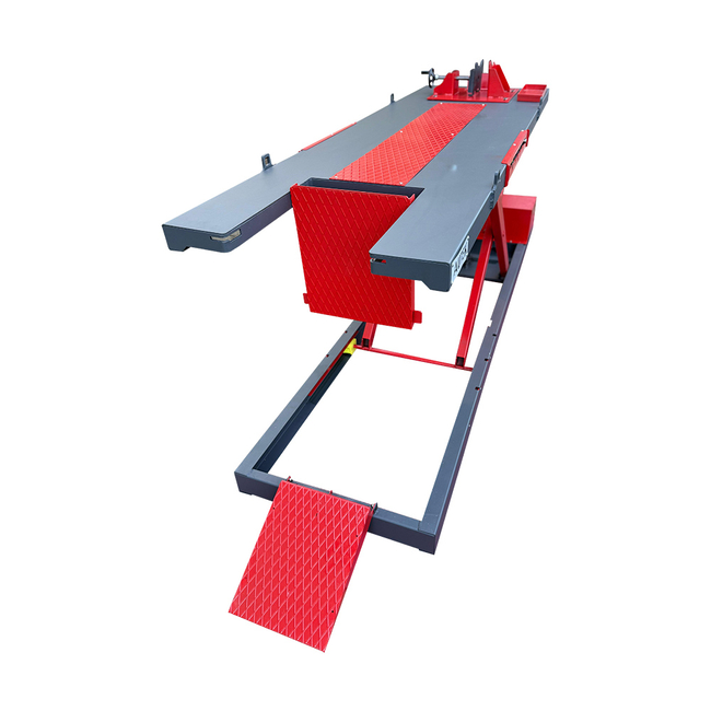 DORF 1 Ton Hidrolik Elektrikli Otomatik Kilitli Motosiklet Lifti Kırmızı - Thumbnail