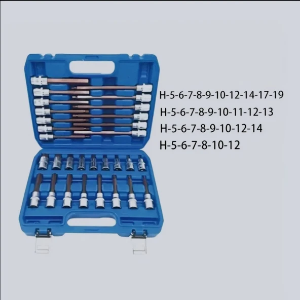 DORF 1/2 30 Parça Uzun Kısa Lokmalı Allen 6 Köşe Lokma Alyan Takımı - Thumbnail