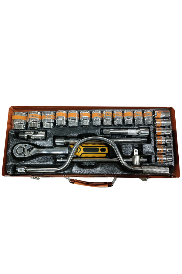 DORF 1/2 Lokma Seti Metal 6 Köşe Cırcır Kolu Metal Çantalı - 2