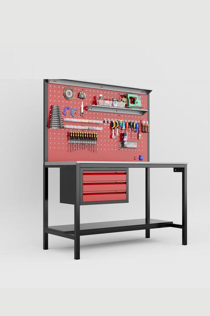 DORF 1,5 Metre 3 Çekmeceli Çalışma Tezgahı Boş - Thumbnail