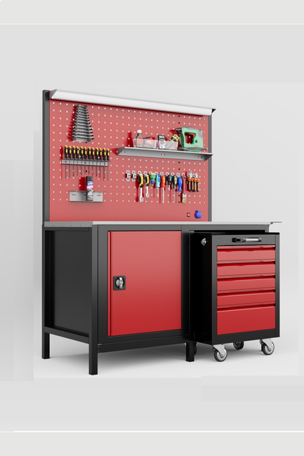 DORF 1,5 Metre 5 Çekmeceli Boş Takım Arabalı Dolaplı Çalışma Tezgahı Boş - Thumbnail