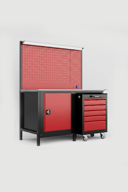 DORF - DORF 1,5 Metre 5 Çekmeceli Boş Takım Arabalı Dolaplı Çalışma Tezgahı Boş