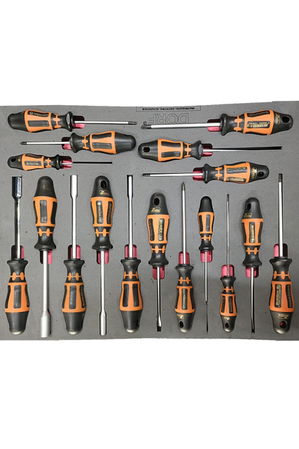 Dorf 17 Parça Tornavida Seti Dolu Eva Seti Takım Arabası İçeriği 48,5cm x 35,5cm