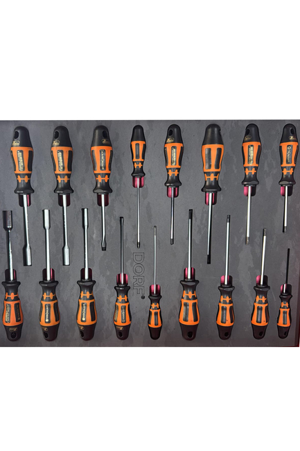 Dorf 17 Parça Tornavida Seti Dolu Eva Seti Takım Arabası İçeriği 55,5cm x 41cm