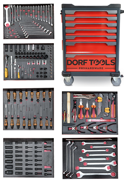 DORF - Dorf 175 Parça 7 Çekmeceli Dolu Ağır Vasıta Takım Arabası