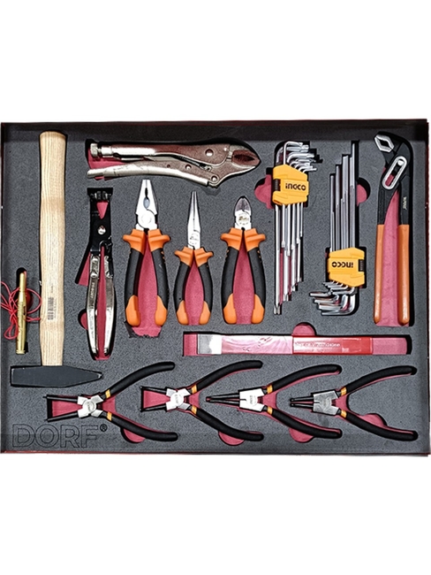 DORF 194 Parça Ağır Vasıta İçin Dolu Takım Arabası Tüm Çekmeceleri Dolu Profesyonel - Thumbnail