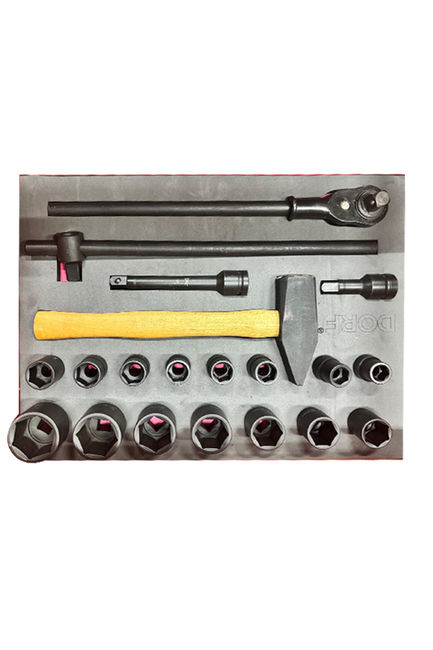 DORF 194 Parça Ağır Vasıta İçin Dolu Takım Arabası Tüm Çekmeceleri Dolu Profesyonel - Thumbnail