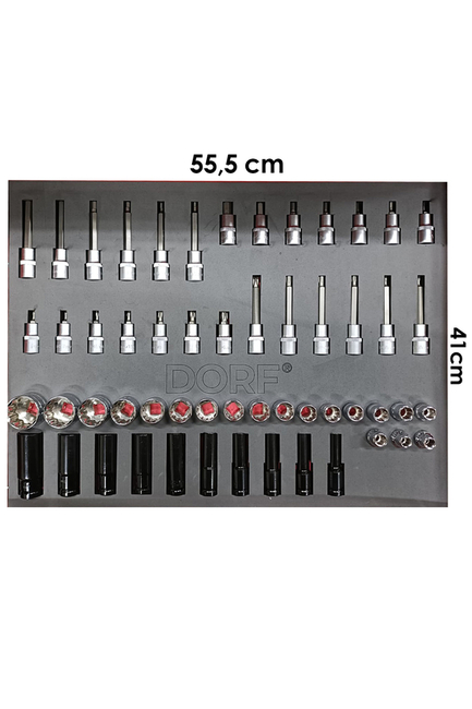 Dorf 272 Parça Dolu Takım Arabası 7 Çekmeceli Profesyonel - Thumbnail