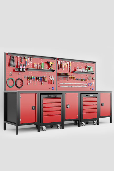 DORF 3 Metre 3 Dolaplı 2 Takım Arabalı Çalışma Tezgahı Boş - Thumbnail