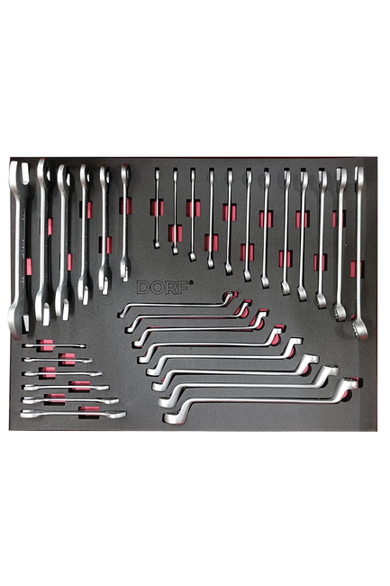 DORF - DORF 32 Parça Dolu Anahtar Seti Evalı Takım Arabası İçeriği 55,5 x 41 cm