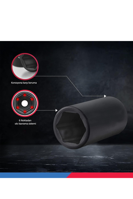 DORF 3/4 41 mm Havalı Ağır Lokma 6 Köşe Kısa_Kopya(1) - Thumbnail