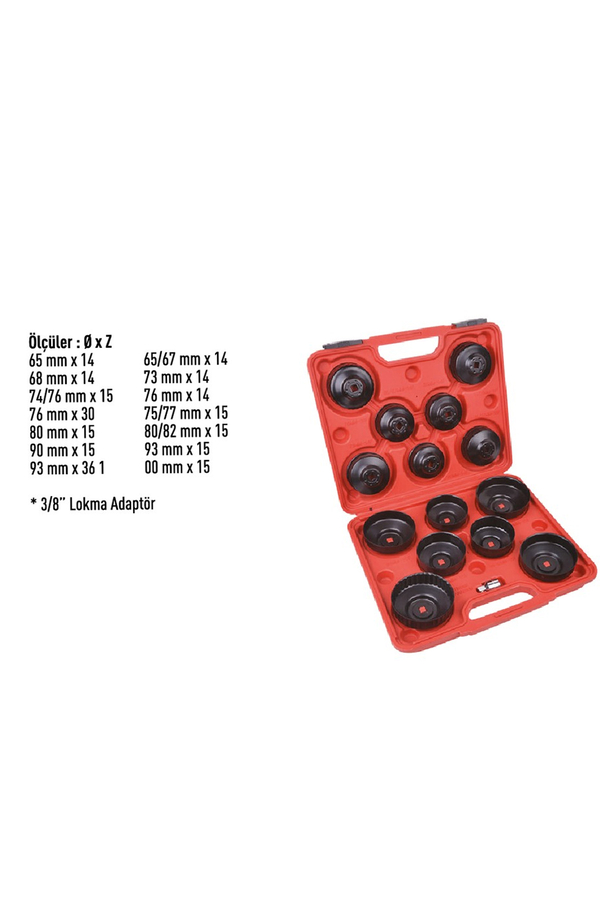 Dorf 3/8 15 Parça Tas Tipi Filtre Sökme Seti Çantalı Model - 2