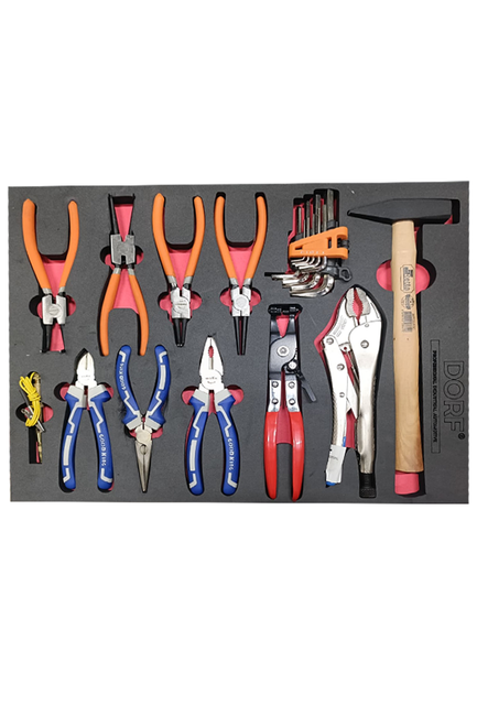 DORF 4 Çekmeceli Dolu Takım Sandığı Mobil Araç Arkası Alet Seti 171 Parça - Thumbnail