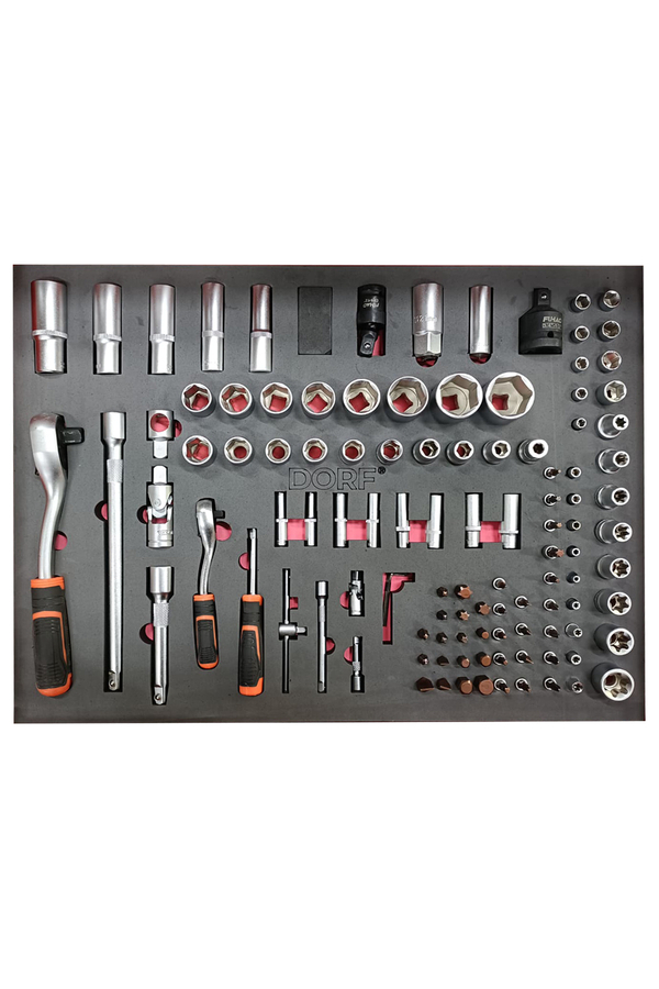 DORF 4 Çekmeceli Dolu Takım Sandığı Mobil Araç Arkası Alet Seti 171 Parça DORF 4 Çekmeceli Dolu Takım Sandığı Mobil Araç Arkası Alet Seti 171 Parça