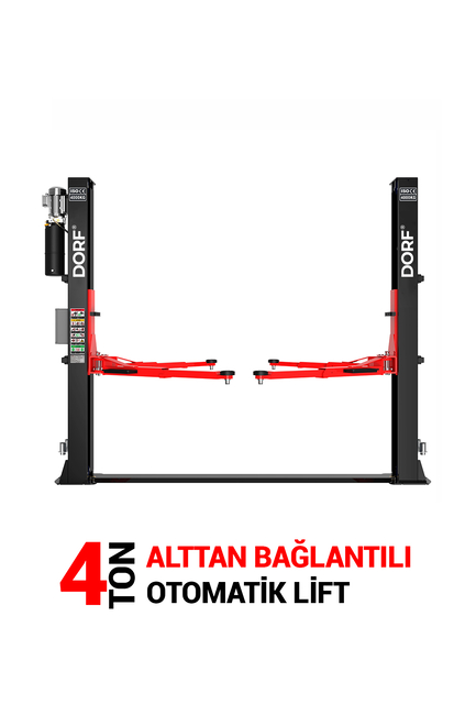 DORFf 4 Ton Alttan Bağlantılı Yarı Otomatik Çift Sütunlu Hidrolik Lift - Thumbnail